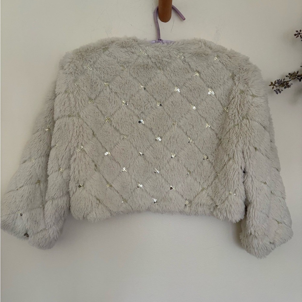 Ivory Faux Fur Bridal Jacket - Women Jackets & Coats - Picture 5 of 9